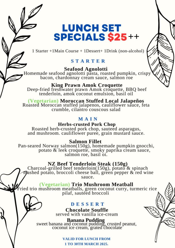March Lunch Set Specials
